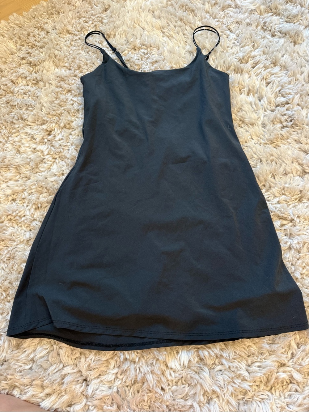 Abercrombie & Fitch Black Slip Mini Dress with Spaghetti Straps